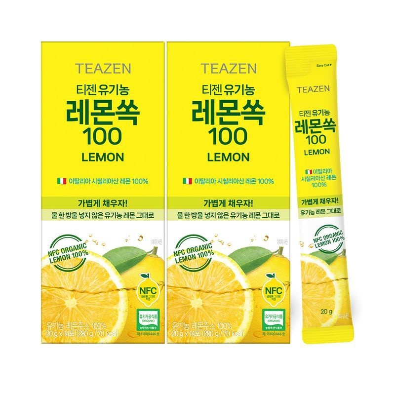티젠 유기농 레몬쏙 14포x2박스 (NFC 유기농 레몬즙 100%)