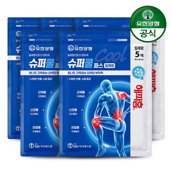 해피홈 [유한양행] 해피홈 일체형 슈퍼쿨파스(5매) 5개