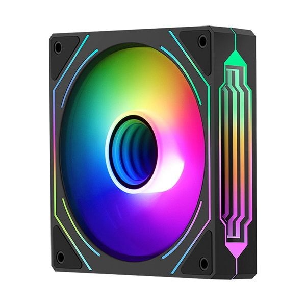 세고텝 120mm PC 케이스쿨러 HB12 ARGB PWM 블랙(1팩)