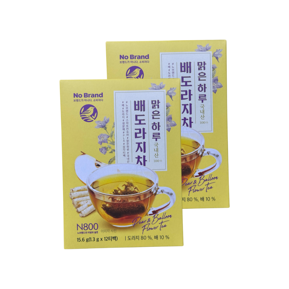 노브랜드 맑은하루 배도라지차 15.6g (1.3g x 12티백) x 2개