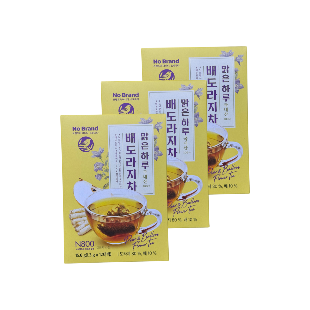 노브랜드 맑은하루 배도라지차 15.6g (1.3g x 12티백) x 3개