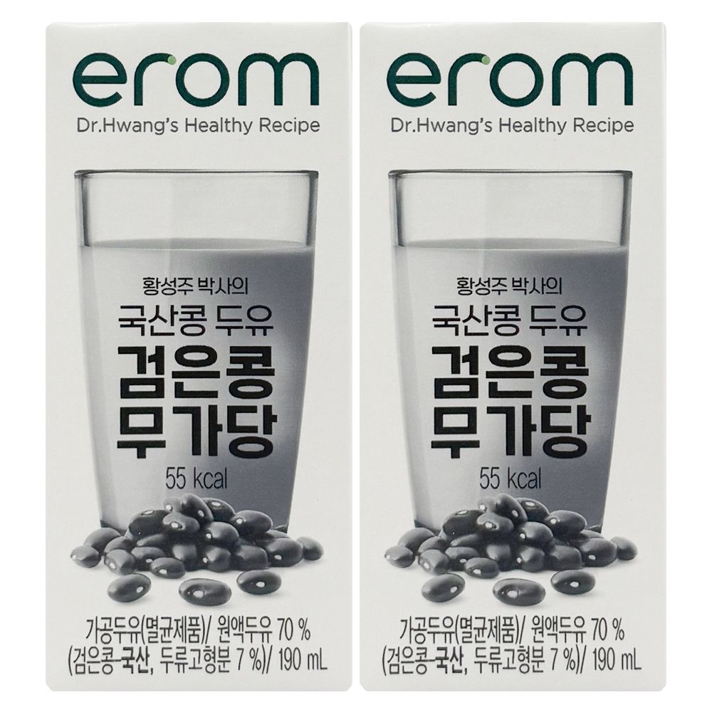 이롬 황성주 박사의 국산콩 두유 검은콩 무가당 190ml x64입