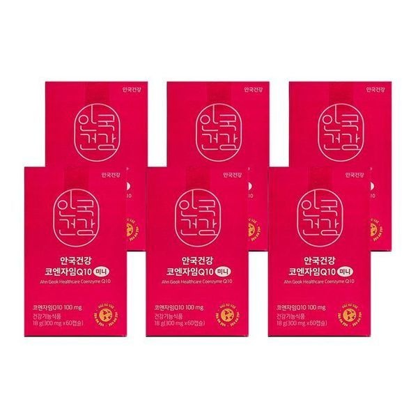 [하프클럽]안국건강 코엔자임Q10 미니 300mg x 60캡슐 6개 HIS