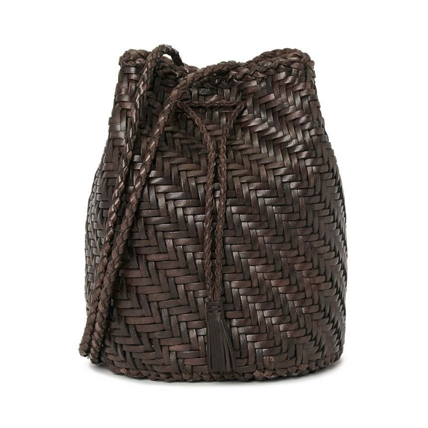 DRAGON DIFFUSION 공식수입 폼폼 더블 점프 여성 버킷백 8838 DK BROWN