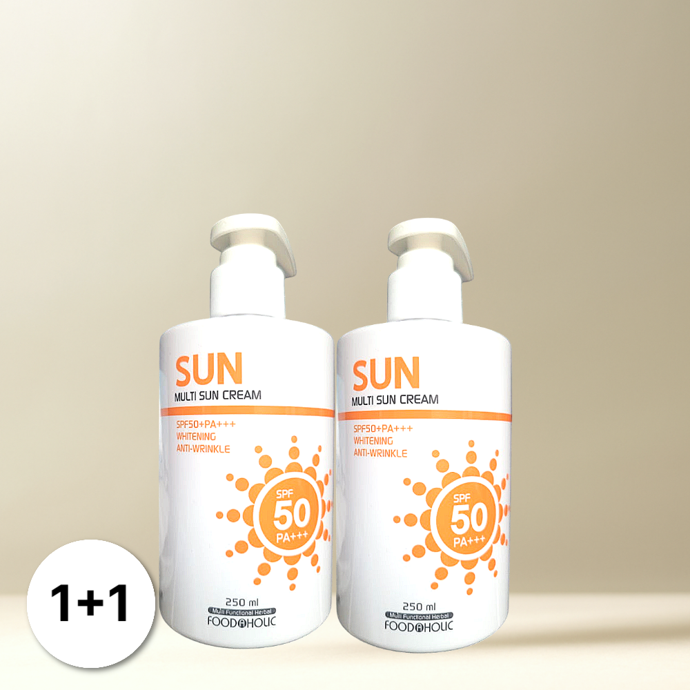 [1+1] 푸드어홀릭 멀티 펌프 선크림 로션 250ml 2개