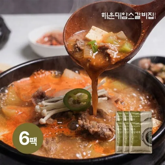 [해운대 암소갈비집] 해운대암소갈비집 한우 된장찌개 400g x 6팩