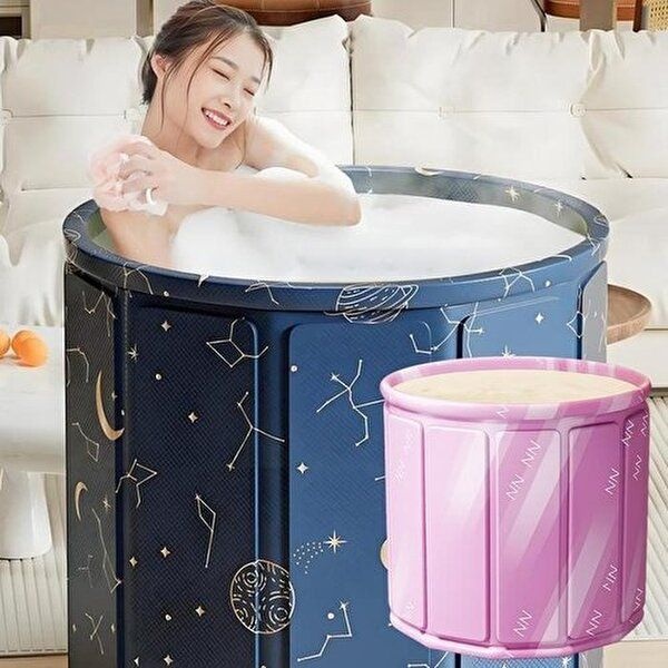 [셀러허브 생활리빙]스몰접이식보관튜브욕조 접이식 욕조 1인용 반신욕 스파 (51559950)