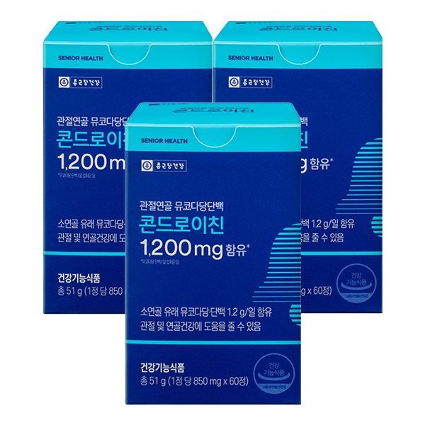 [오늘출발] 종근당건강 [종근당건강] 관절연골 뮤코다당단백 콘드로이친 (60정x3개)