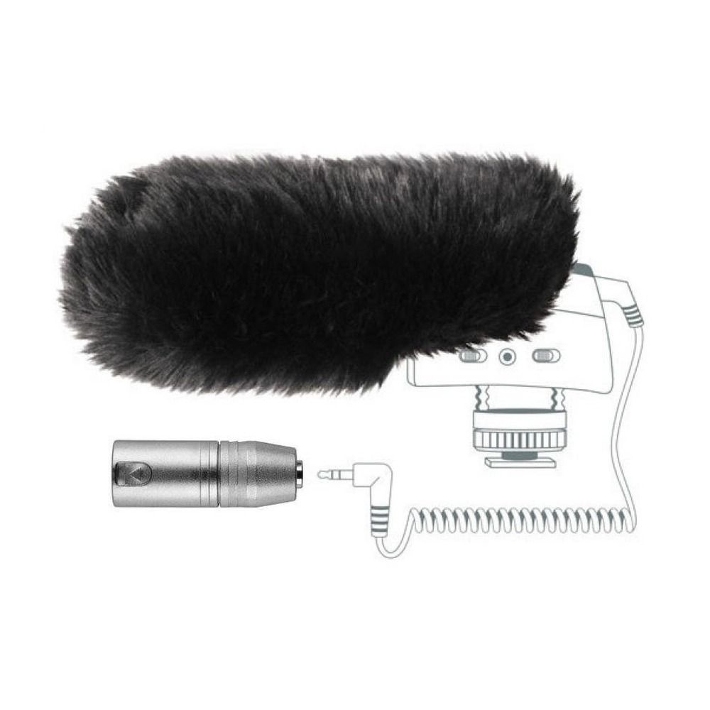 젠하이저 SENNHEISER MZW400 MZW-400 MKE400 구형용 헤어리 윈드스크린 세트