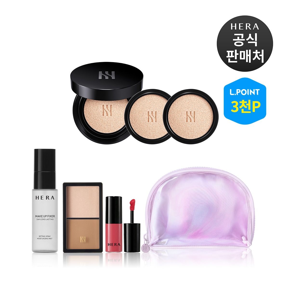 [롯데백화점] 헤라 [8적립]블랙쿠션 파운데이션 디럭스 (본품15g+리필15gx2)(+ L.POINT 3천점)