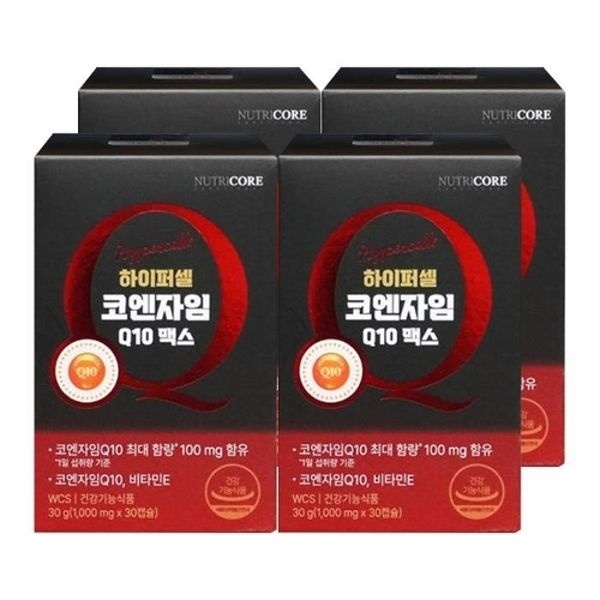 뉴트리코어 하이퍼셀 코엔자임Q10 맥스 1000mg x 30캡슐  /...