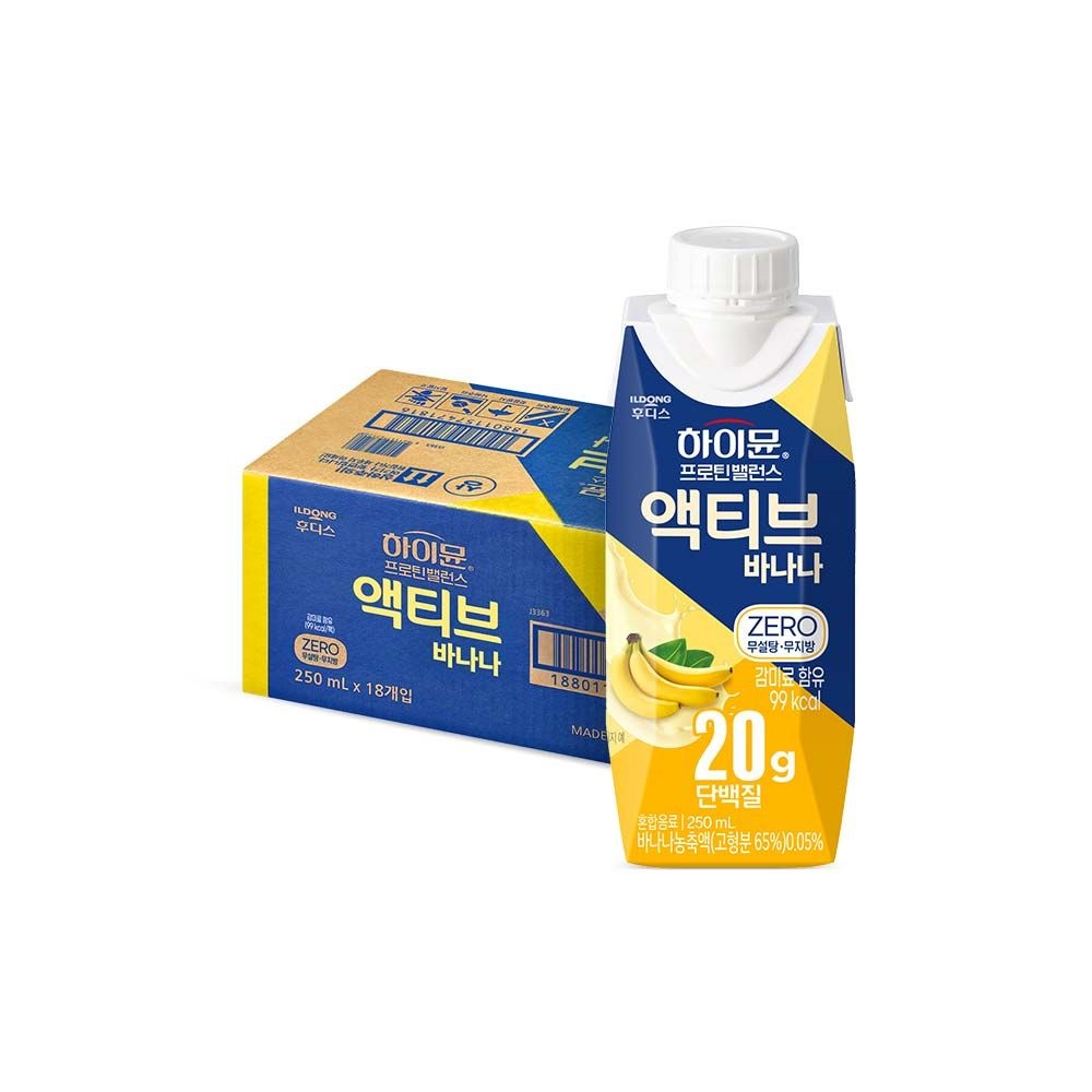 프로틴 밸런스 액티브 바나나 ZERO 250ml 18개