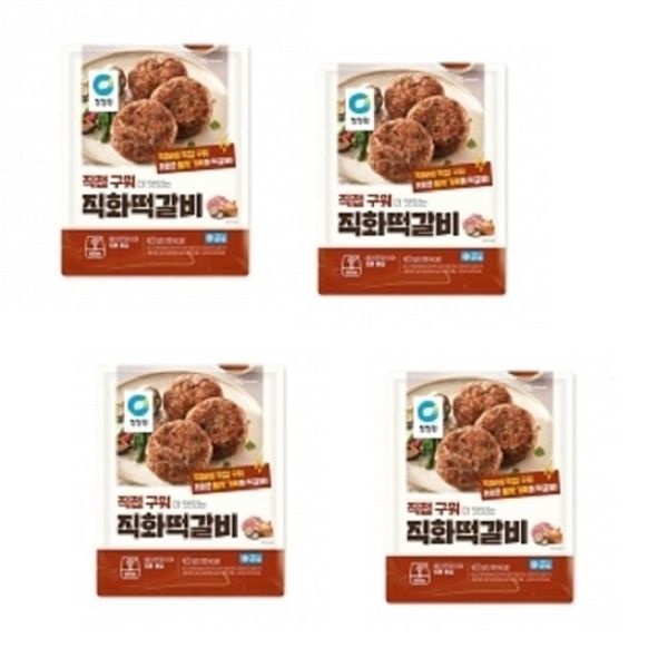 청정원 더 맛있는 직화떡갈비 420g x 4개 맛있는 반찬 안주 야식...
