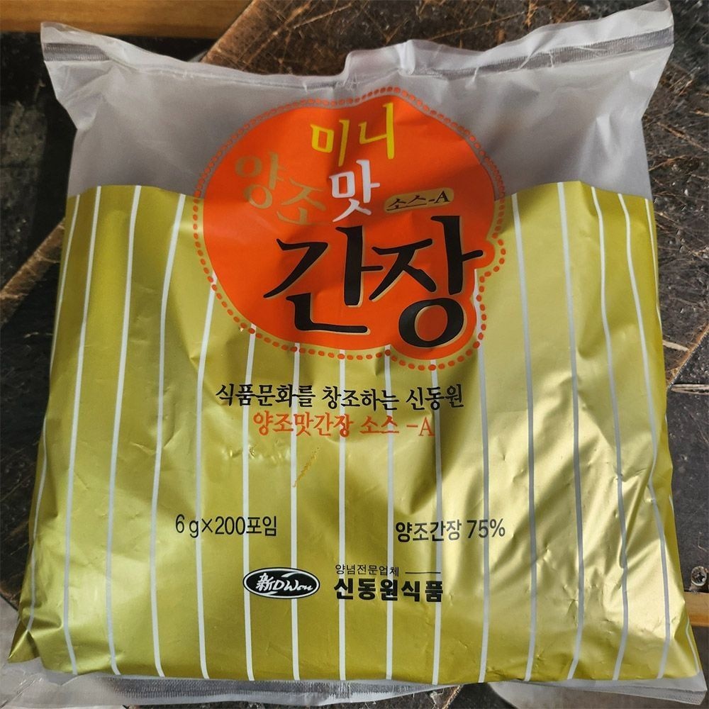 맛간장소스 1회용간장 미니양조맛간장소스-A(6gX200포)일회용간장