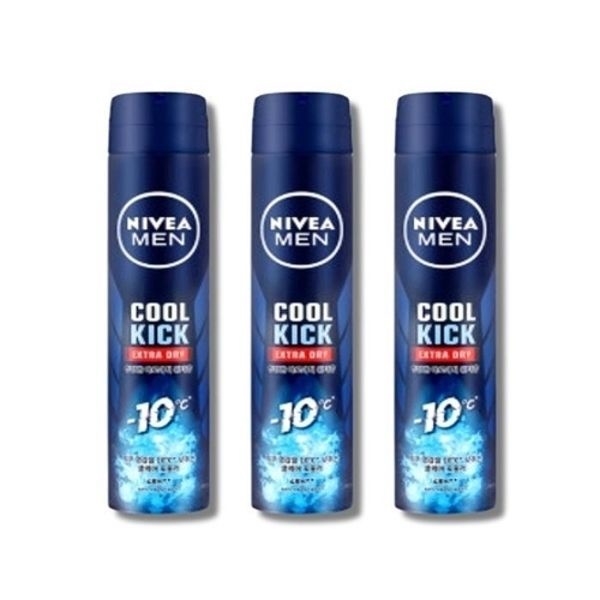 [뷰티나라] 니베아 맨 데오드란트 스프레이 쿨 킥 200ml 3개