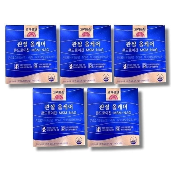 [건강나라] 고려은단 관절 올케어 콘드로이친 MSM NAG 30포 5개