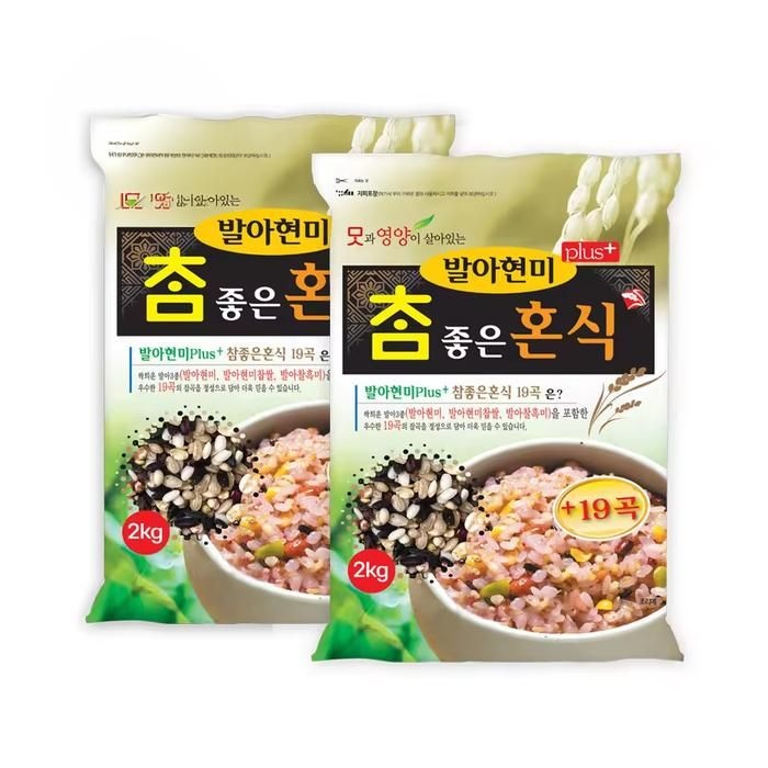 25년산 발아현미 PLUS 참좋은 혼합곡 19곡 2kg+2kg_h