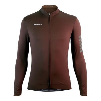 ハイマンHML906ダークブラウン長袖ジャージ自転車服
