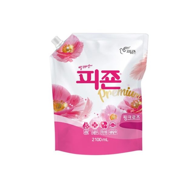 피죤 섬유유연제 리필 핑크로즈 2.1Lx8개