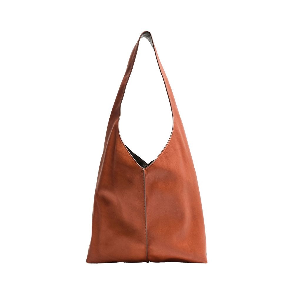 전시상품/더로우 스몰 Bindle Stitch 빈들 스티치 카프스킨 숄더백 토바코 W1873L72BAS