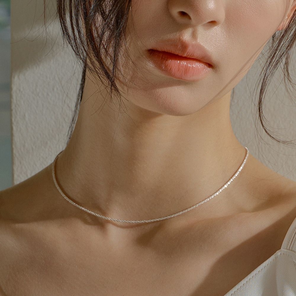 925실버 글림 다이아컷 체인 목걸이