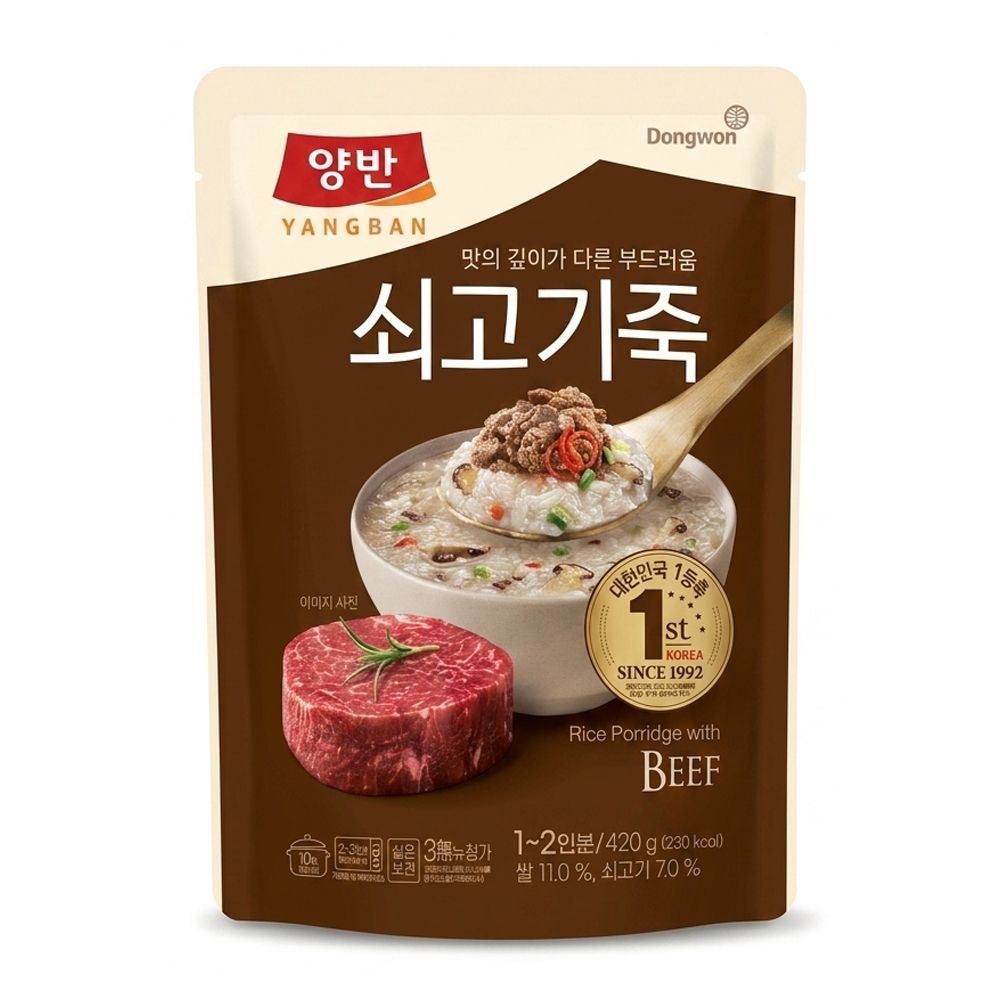 양반 동원 양반 쇠고기죽 420g 파우치 x 10개