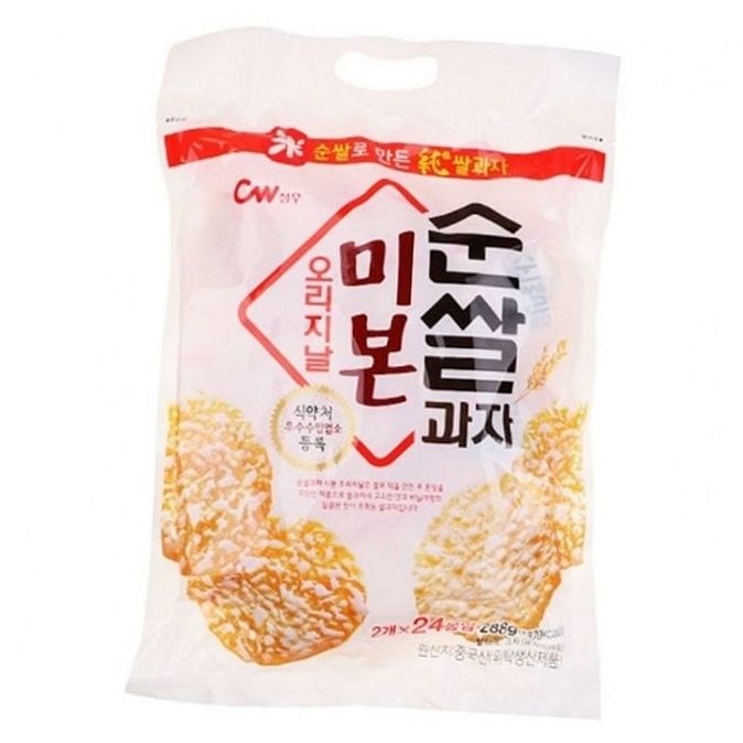 청우 순쌀과자미본 바삭 달콤 봉지, 288g, 10개
