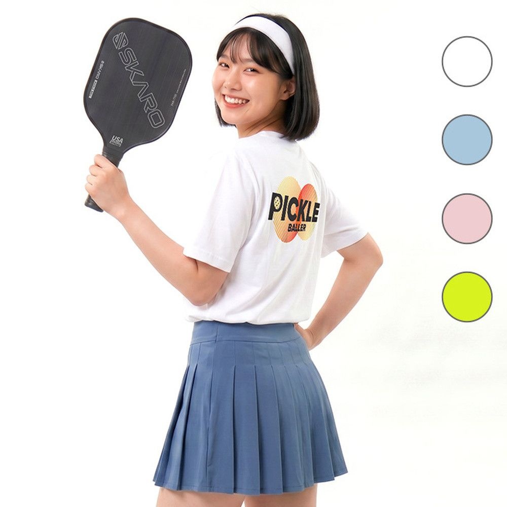 [스카로] 드라이 라운드 티셔츠 STRUS-26614 남녀공용 피클볼 반팔티셔츠