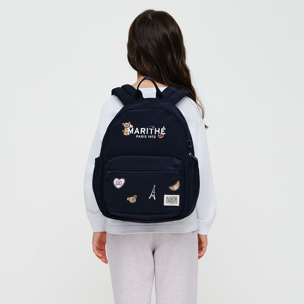 (공식) KIDS ALLOVER BEAR WAPPEN BACKPACK navy