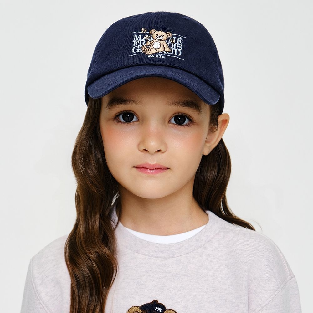 (공식) KIDS BEAR CLASSIC LOGO BALL CAP navy