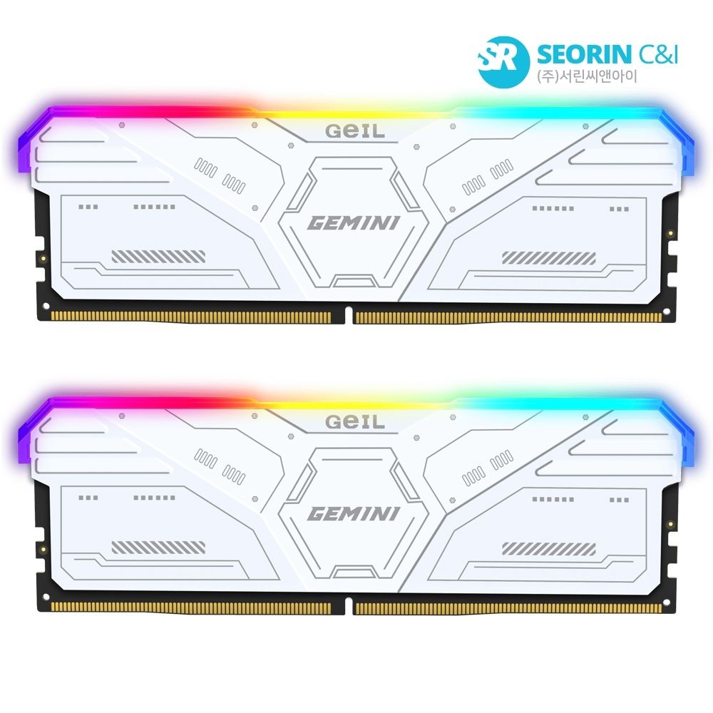 [서린공식] 게일 DDR5-6000 CL36 GEMINI RGB White 패키지 (32GB(16Gx2))