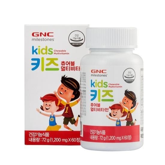 [롯데백화점] GNC [GNC] 키즈 츄어블 멀티비타민 ( 1,200mg*60정/30일분/소비기한 26.12)
