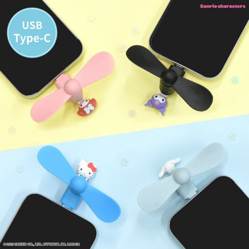[해외] 산리오 헬로키티 USB Type-C 미니 선풍기 휴대용선풍기