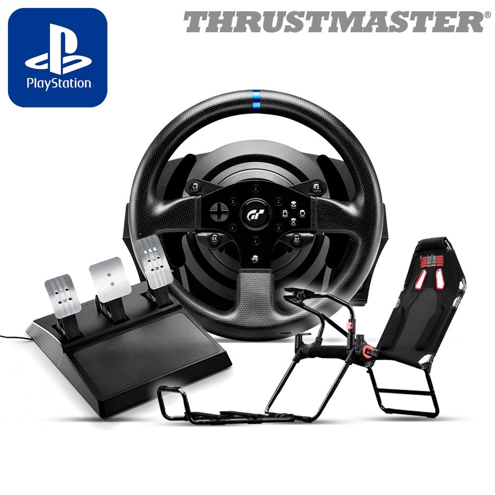 [오늘출발] 트러스트마스터 [거치대 업그레이드 행사]트러스트마스터 T300RS GT 레이싱휠, NLR 레이싱 시트 패키지(PS5,PS4,PC용) PO