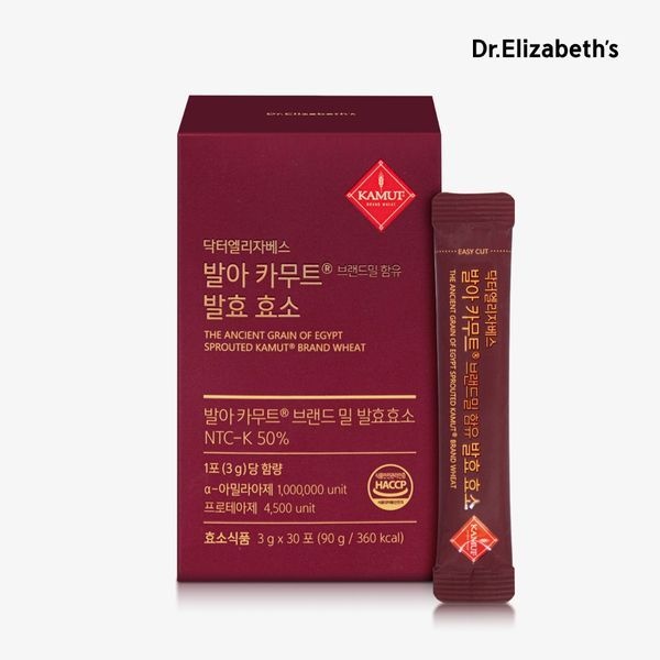 나우푸드 [하프클럽]닥터엘리자베스 발아 카무트 발효 효소 30포 1개월분 브랜드밀 함유
