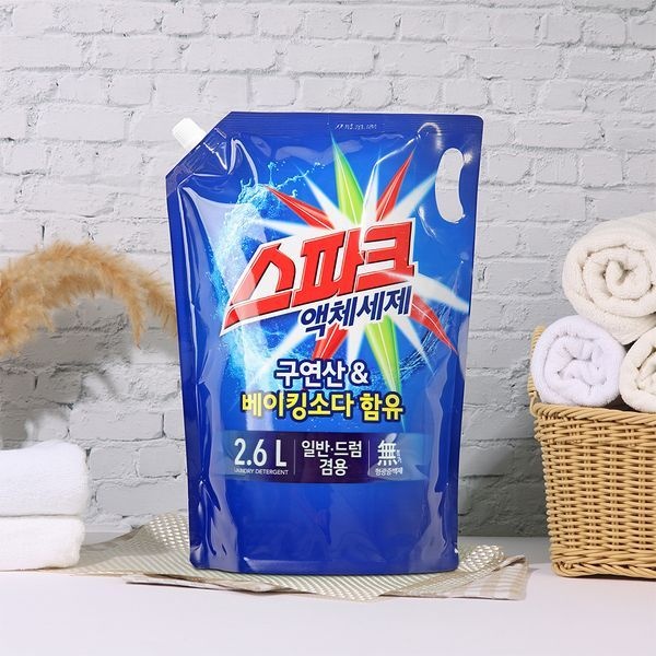 애경 스파크 액체세제 액상세제 세탁세제 2.6L 드럼 일반 겸용