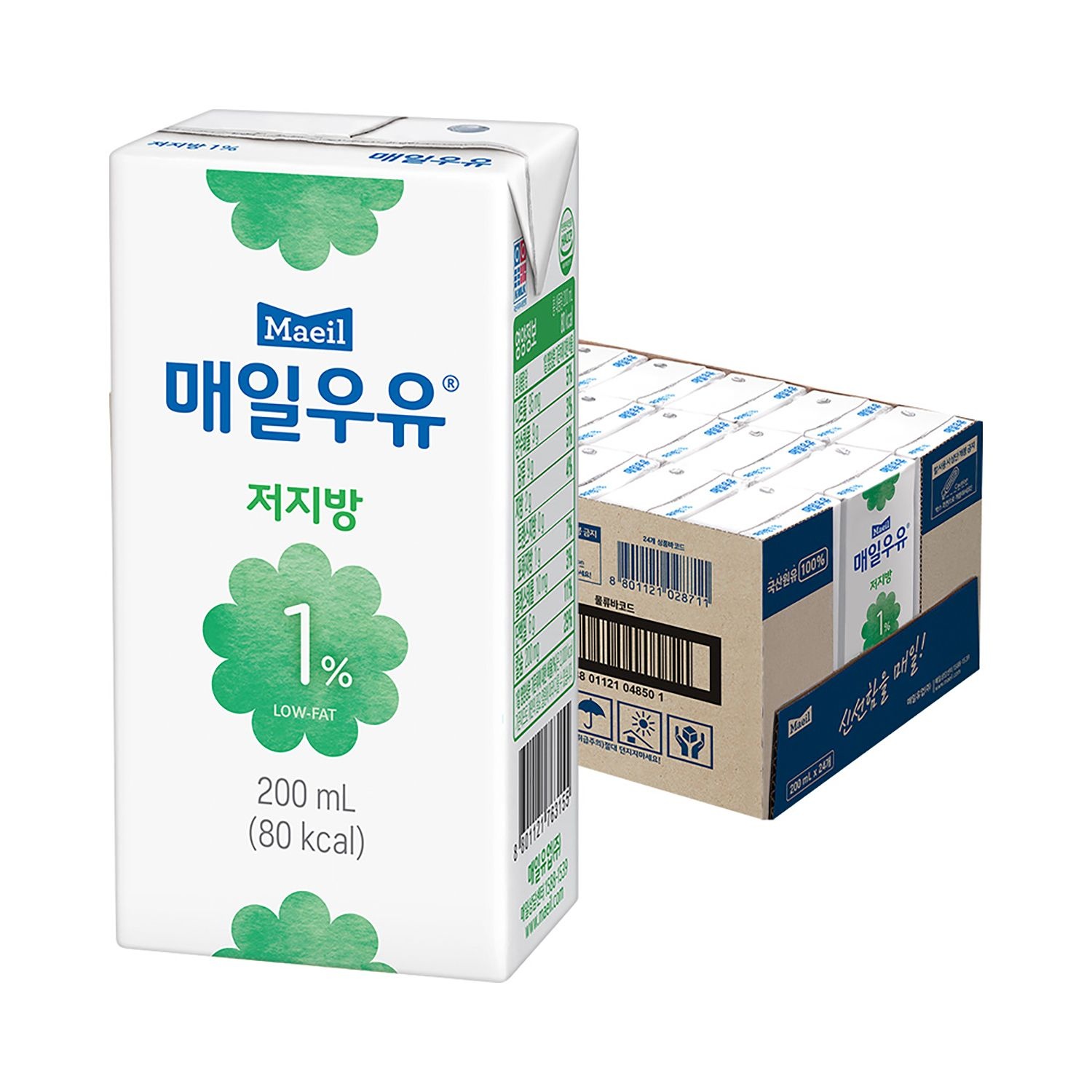 [롯데백화점] 매일 우유 멸균 저지방 1프로 200ml 24팩