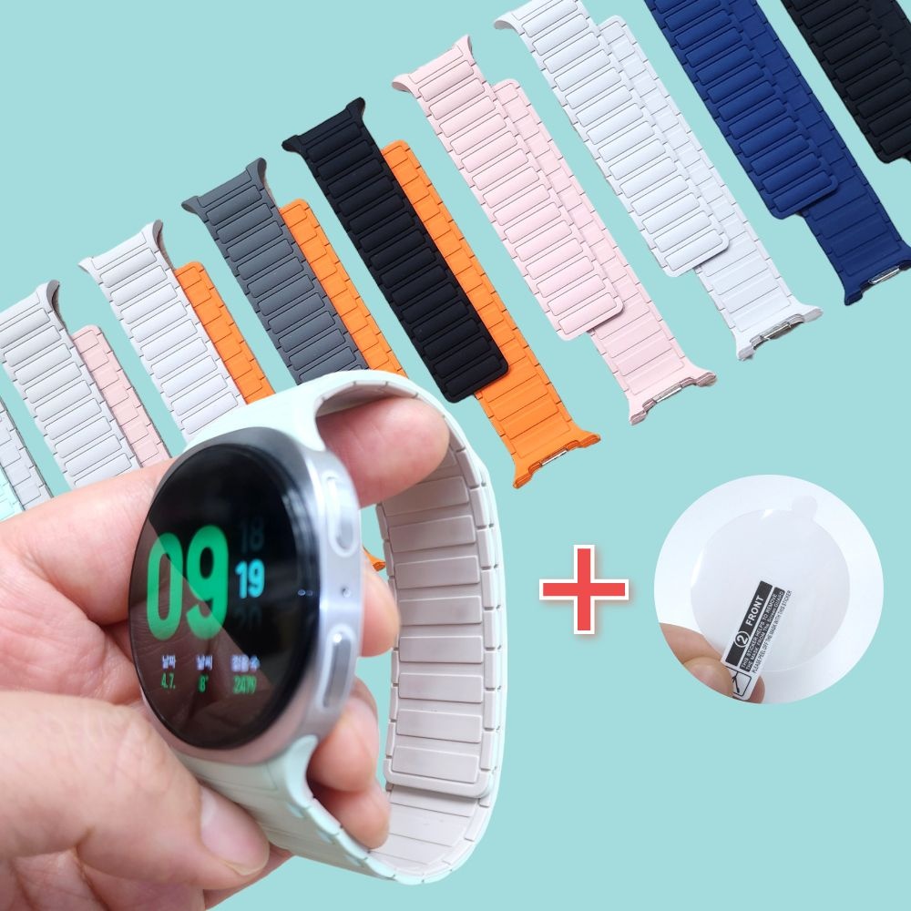 갤럭시워치8마그네틱스트랩 실리콘 40mm 갤럭시워치9 밴드 44mm 풀마그네틱 갤럭시워치8클래식자석스트랩