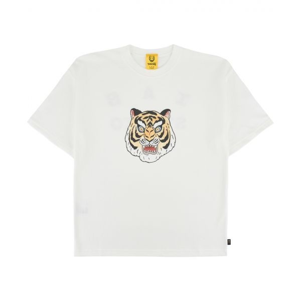 [정품 보증] IAB Studio x KIA TIGERS Tiger 아이앱 스튜디오 x 기아 타이거즈 타이거 헤드 티셔츠 화이트