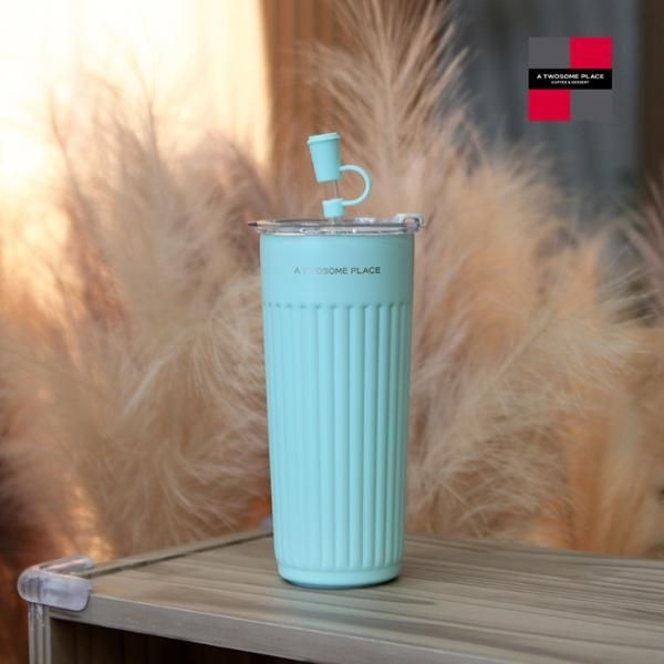 오피스디포 스트라이프텀블러 민트 500ml 투썸플레이스