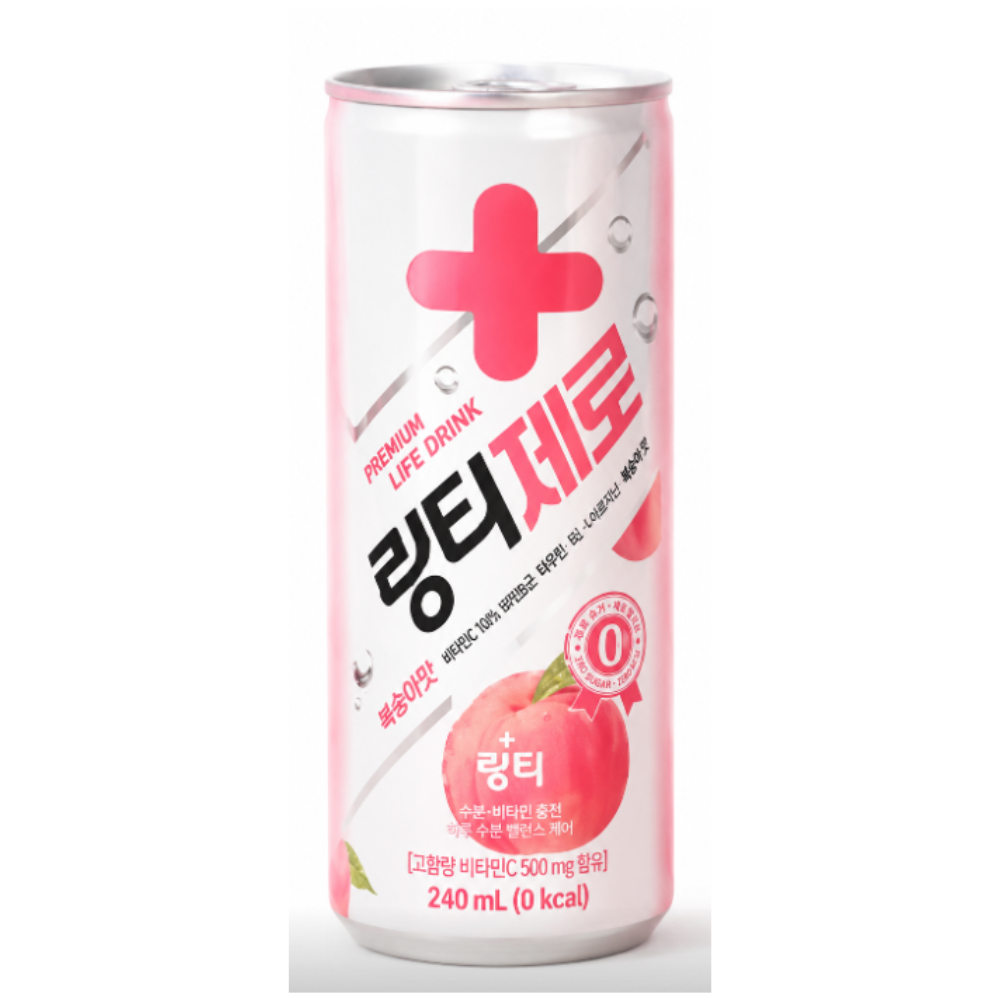 링티 제로 복숭아맛, 240ml, 30개