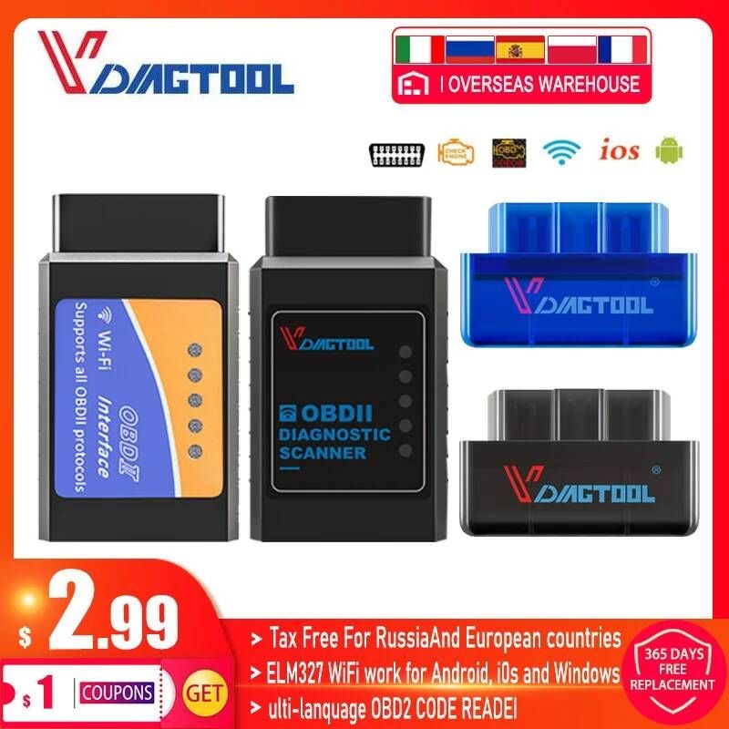 UnKnown [해외] 자동차 스캐너 차량 점검기 진단기 ELM327 V1.5 OBD2 PIC18F25K80 BT/Wifi ELM 327 OBD 진단 도구 안 드 로이드/IOS 토크 코드 리