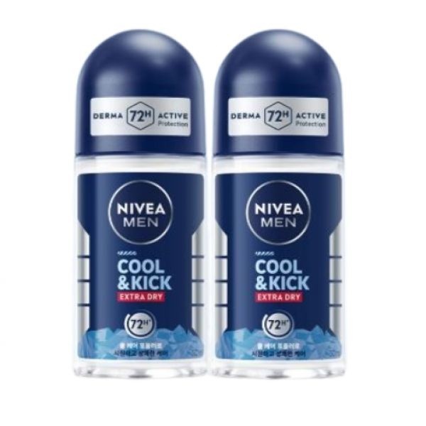니베아 맨 데오드란트 롤온 쿨 앤 킥 50ml X 2개