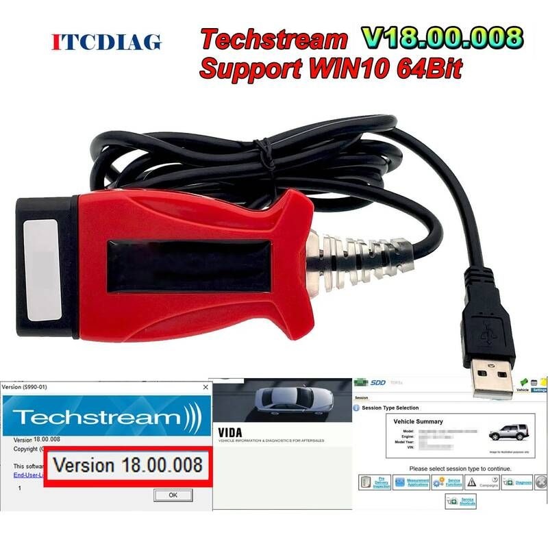 [해외] 자동차 스캐너 차량 점검기 진단기 V160 JLR Pro 볼보 및 토요타 티스 테크스트림 18.00.008 OBD2 케이블 지원 SDD PRO 미니