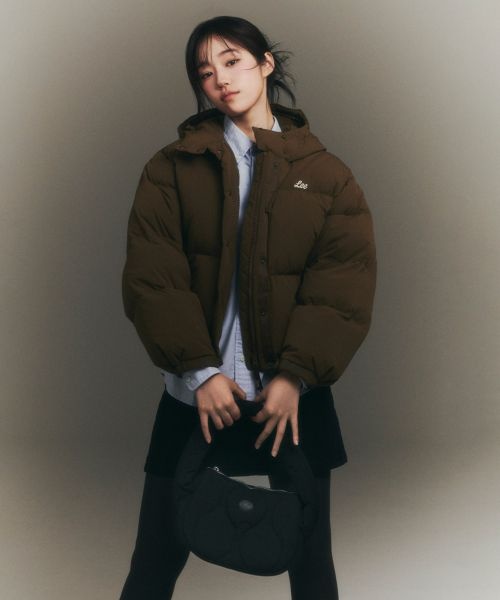 리 LEE 노윤서 착장 퀼팅 미니 호보백 블랙