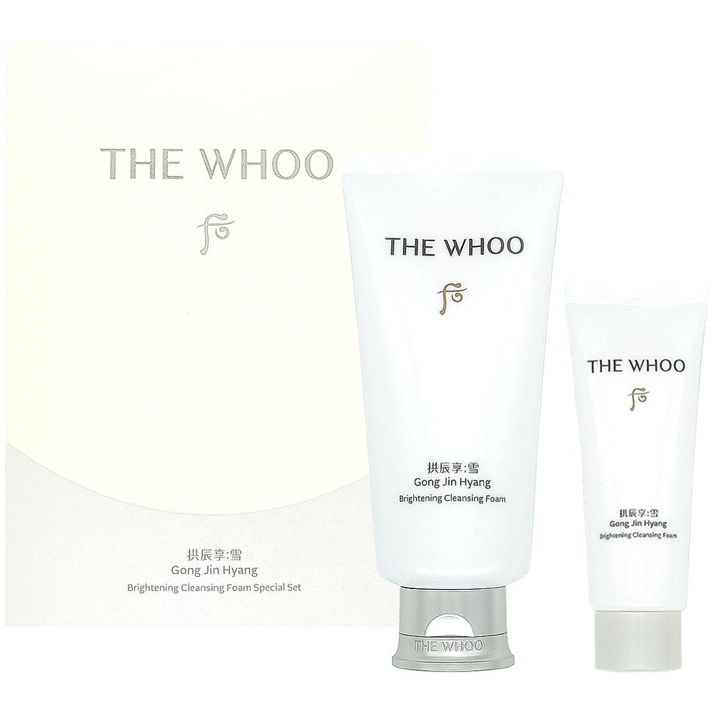 [오늘출발] 더후 공진향 설 브라이트닝 청안 클렌징 폼 스페셜 기획 180ml + 40ml 노폐물세정 버블폼클렌징
