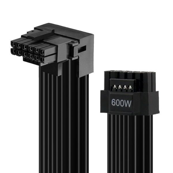 에이원 시그니처 90도 꺾임 12V-2X6 PCIE 5.1 모듈러 케이블 70cm