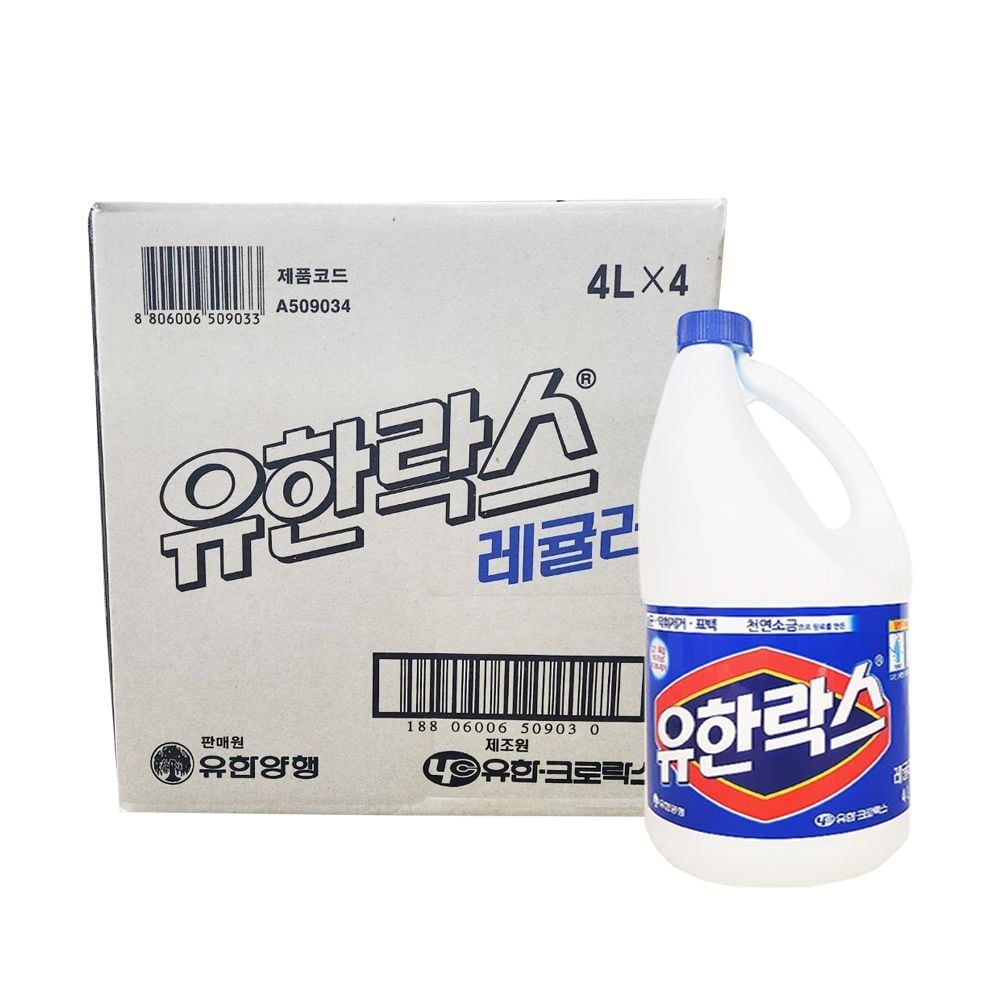 한푹 유한락스 레귤러 4L 한박스