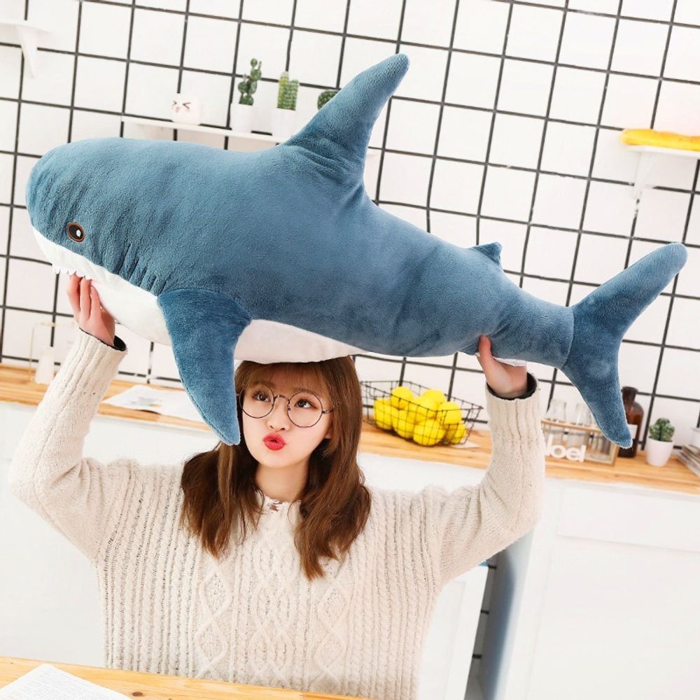 한푹 대형 상어 바디필로우 인형 80센티 안고자는 큰 모찌
