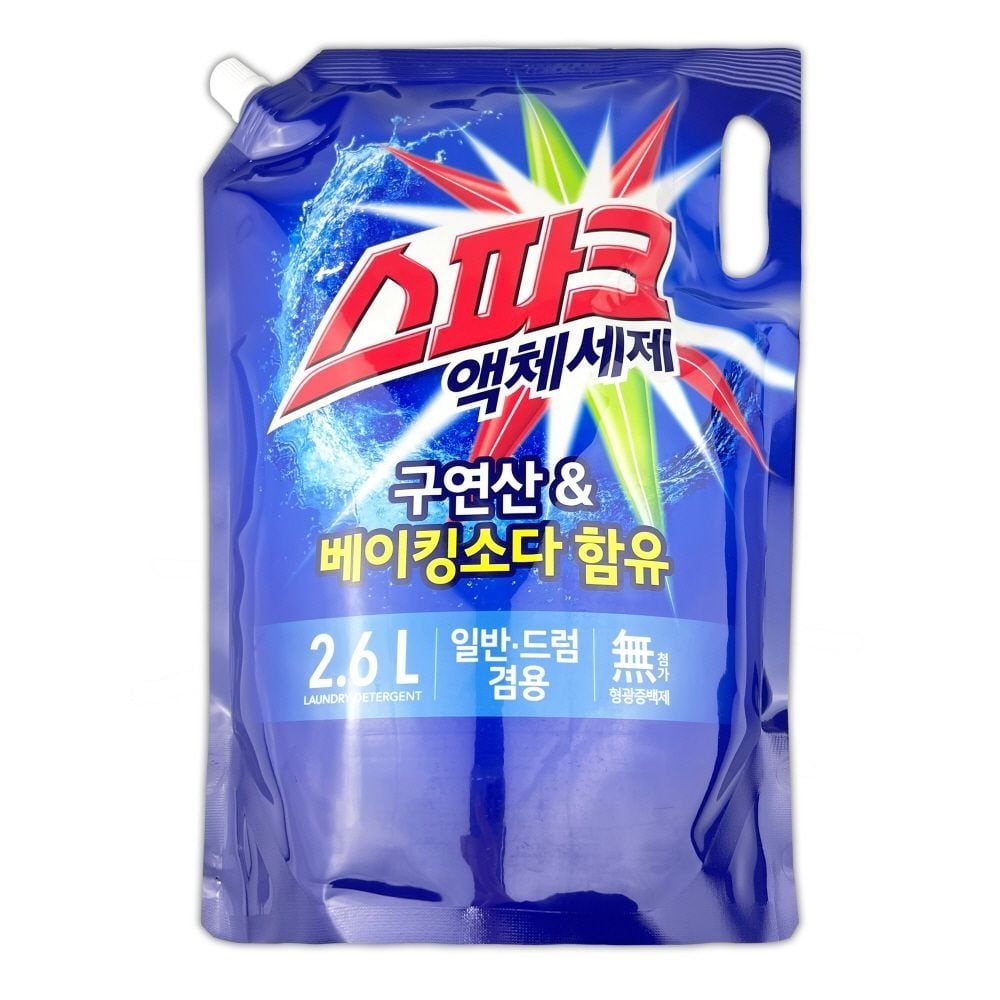 [오늘출발] 한푹 스파크 액체세제 일반드럼겸용 2.6L -O